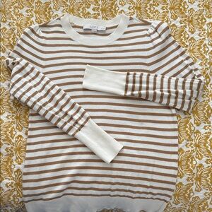 Striped Brown and White Sweater